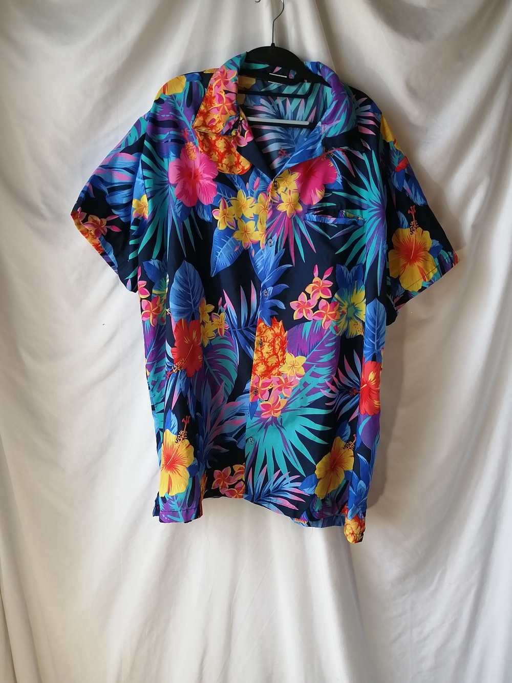 Vibrant Tropical Floral Hawaiian Shirt - Multi